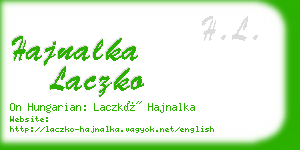 hajnalka laczko business card